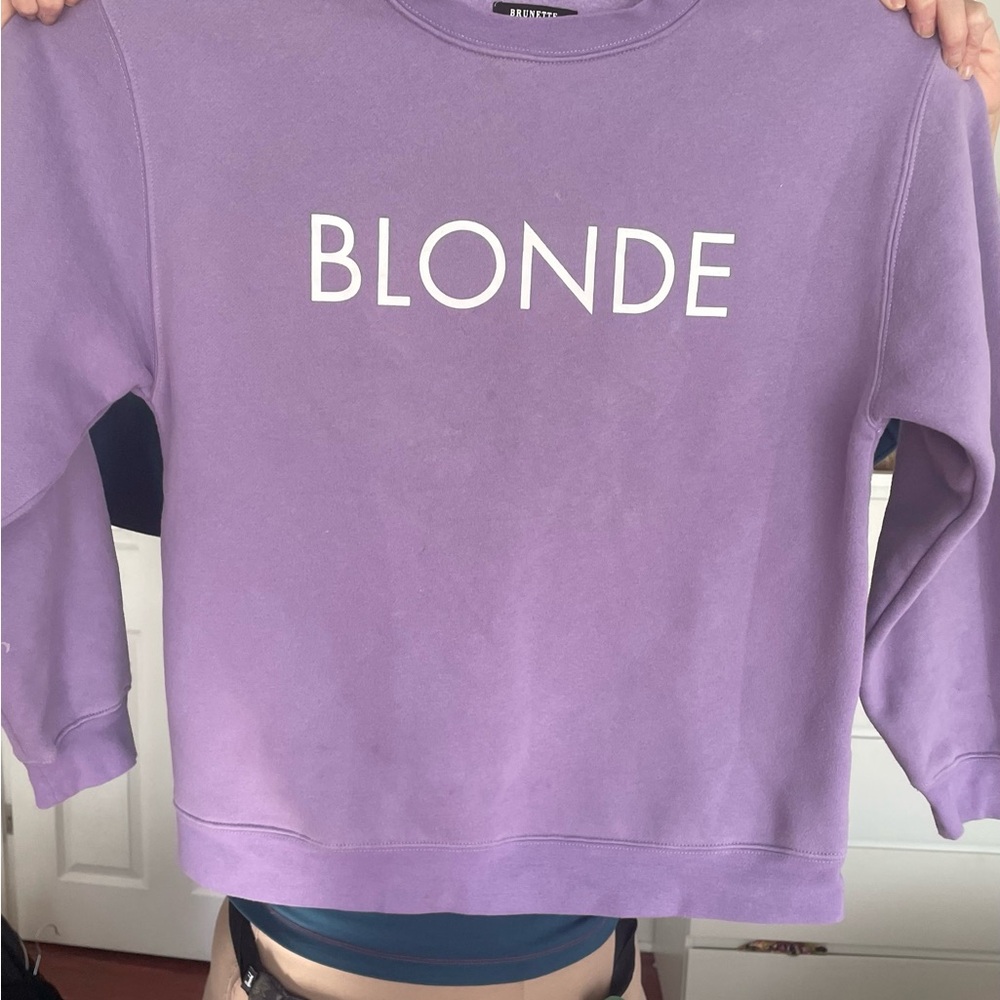 Purple 'BLONDE' Sweatshirt